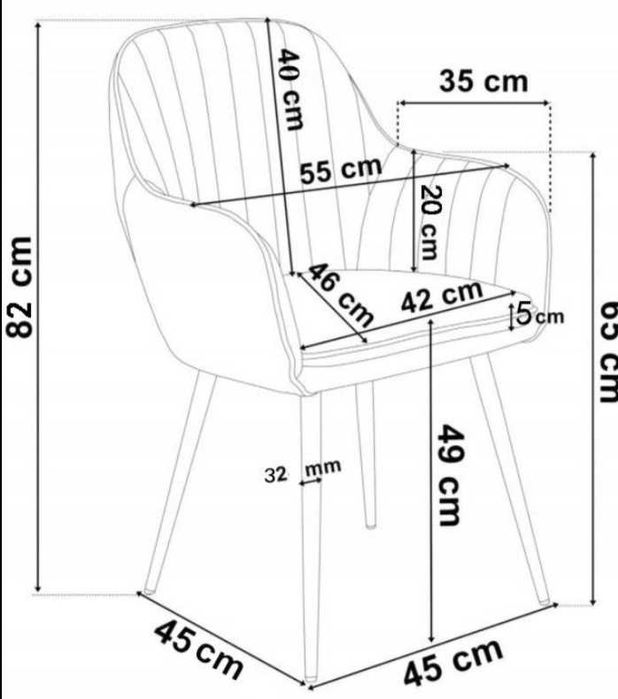 Трапезен стол ВМ313 -зелено кадифе