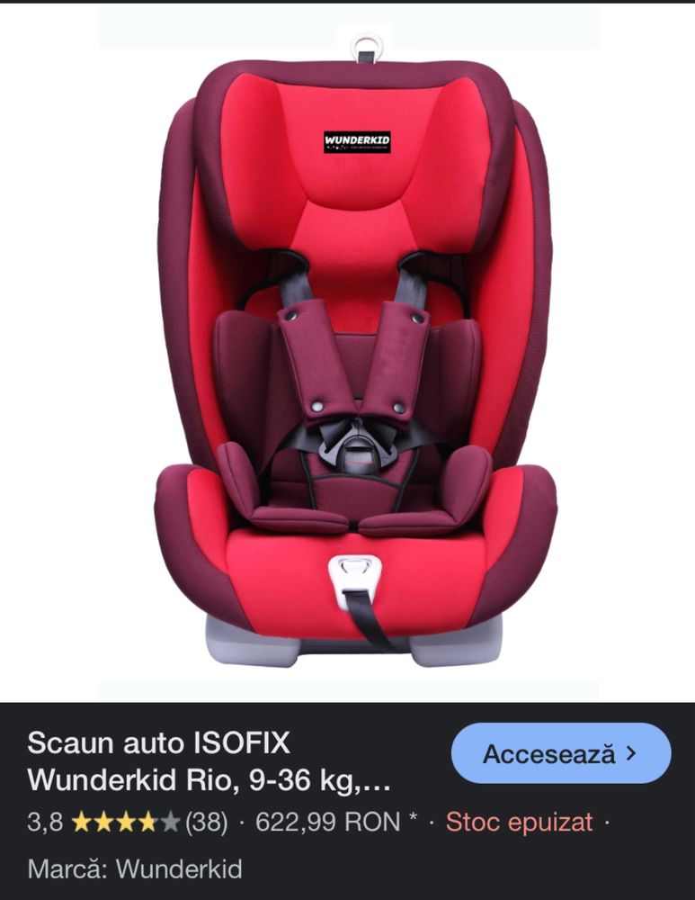 Snaun auto Scaun auto ISOFIX Wunderkid
