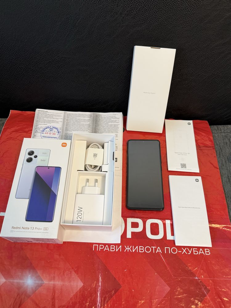 КАТО НОВ 256GB Redmi Note 13 Pro + 5G Technopolis Гаранция 2г plus