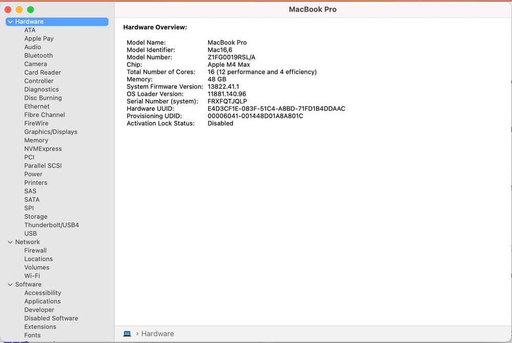 MacBook Pro 14", M4 Max, 48 GB RAM, 1 TB SSD