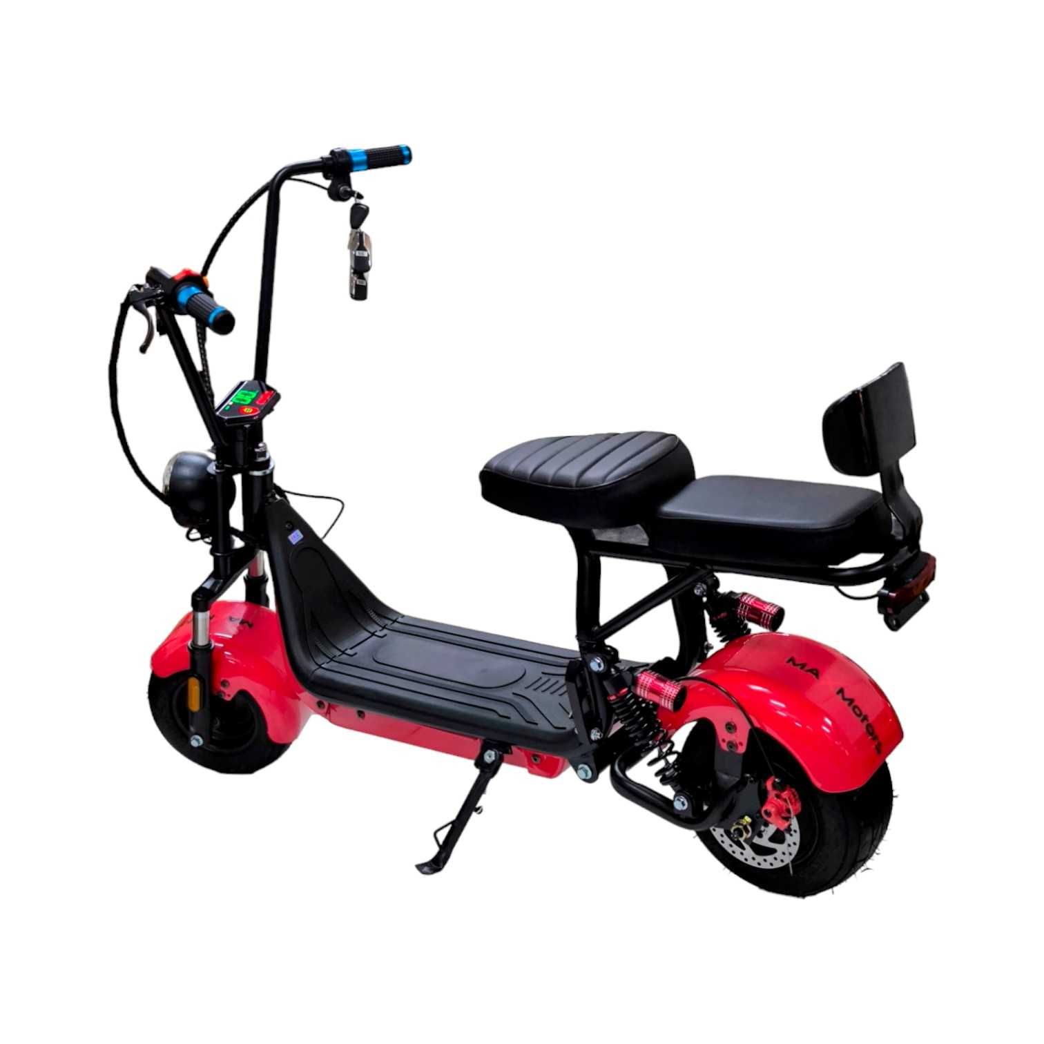 Детски електрически скутер Harley с двойна седалка 1200W - Red