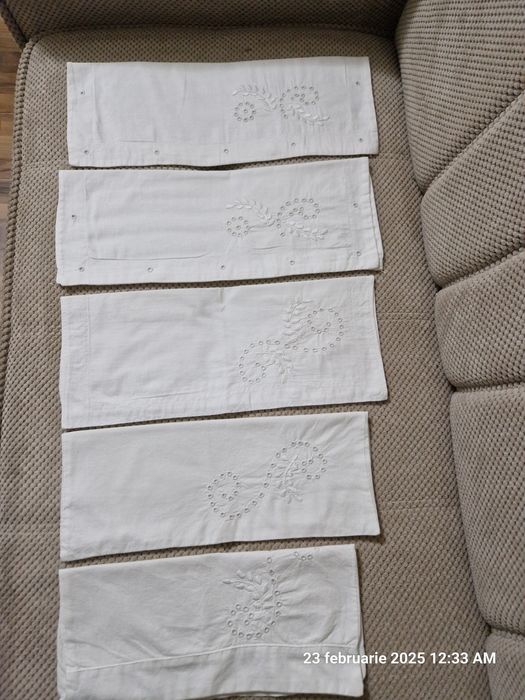 Lenjerie pat,fete de perna,cearceafuri bumbac cu dantela,broderie