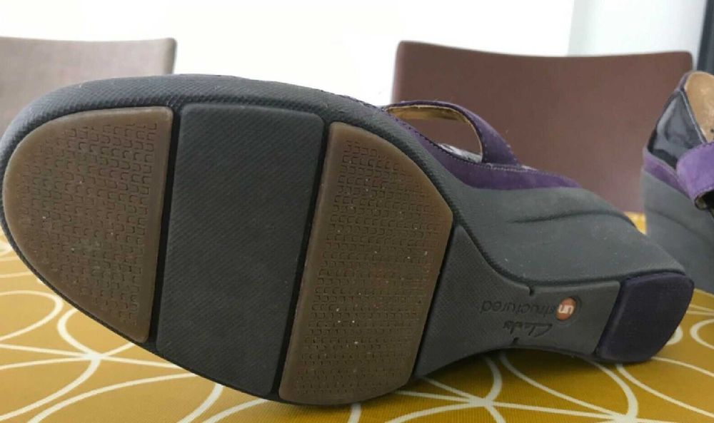 Clarks ‘Unstructured’- кожа, лачени, лилави - №40