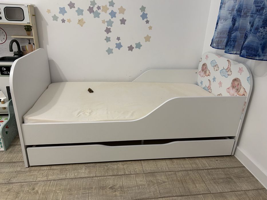 Pat pentru copii 140 x 70 cm cu elefantul cici