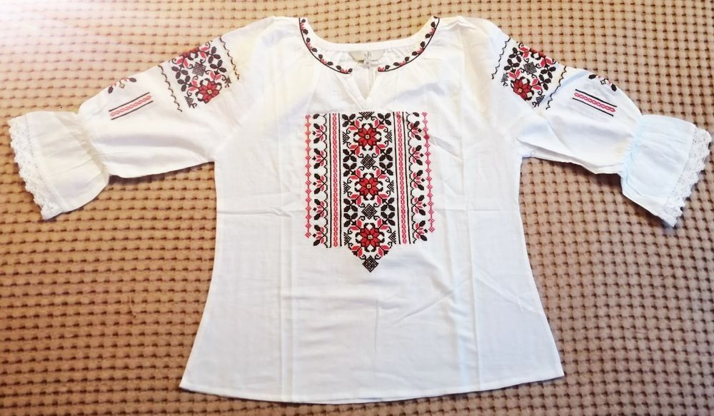 Ie fetite motive tradiționale din bumbac de la 0 la 16 anișori