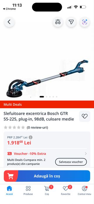 Slefuitoare excentrica Bosch GTR 55-225