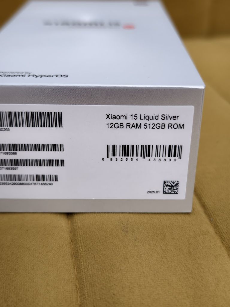 Xiaomi 15 Liquid Silver, 12GB/512GB