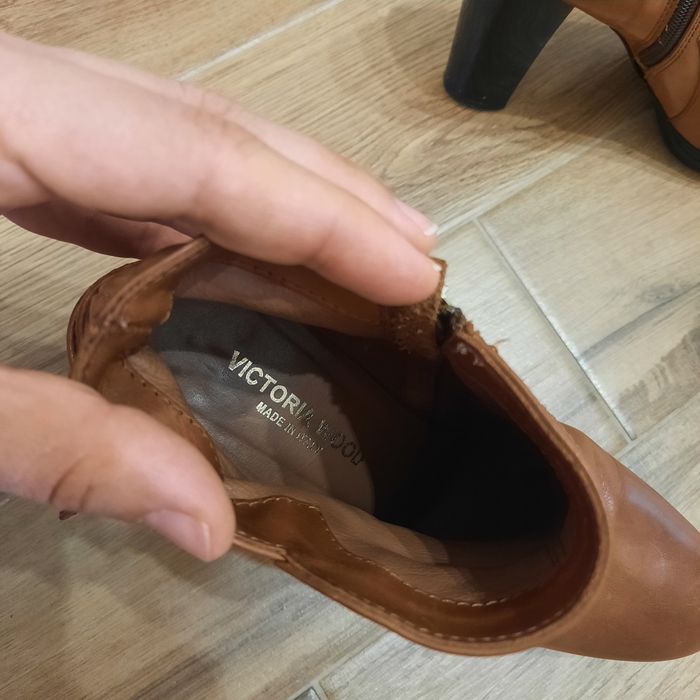 Италиански кожени боти VICTORIA WOOD 37 и 1/2