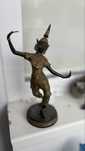 Statuie Bronz Thailandeza Templul Teppanom Tai-Zeu Dansator-Vintage-