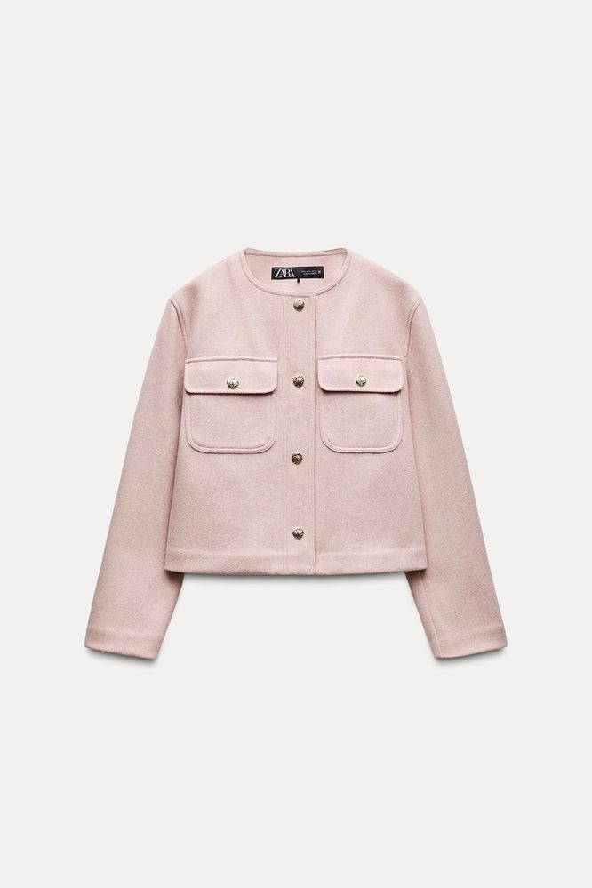 Розово късо яке Zara размер S