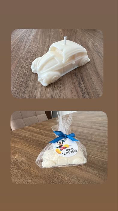 Marturii nunta/botez din ceara de soia, parfumate