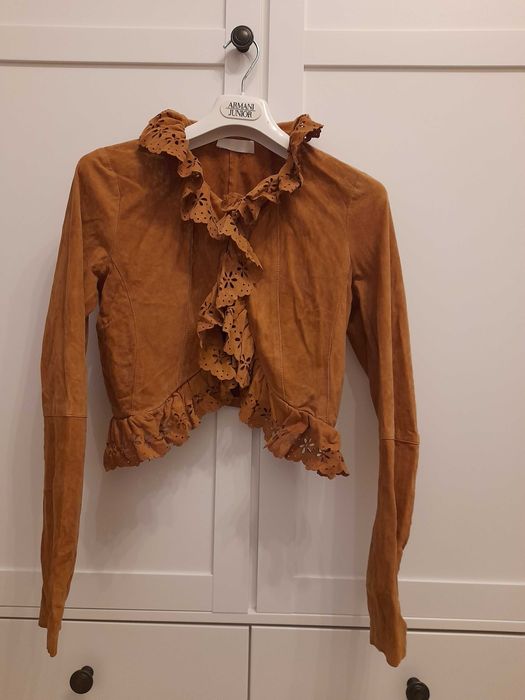 Jacheta piele caprioara,s-xs,deosebita, 80 lei