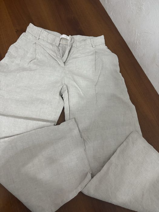 Брюки манго 100% лен и  h&m