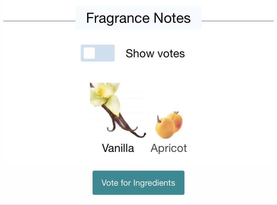 Sweet Vanilla, Montale