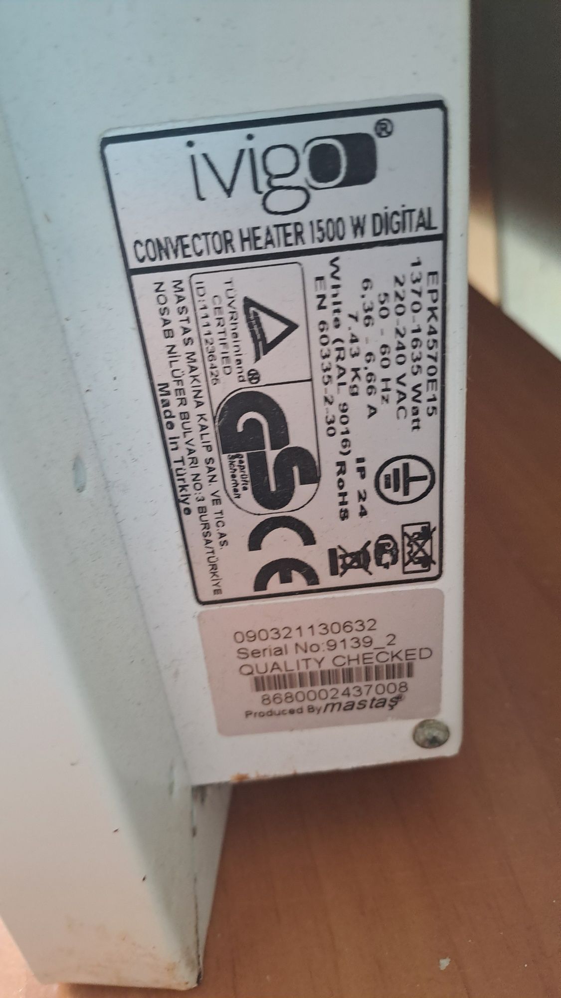 Vand convector livigo
