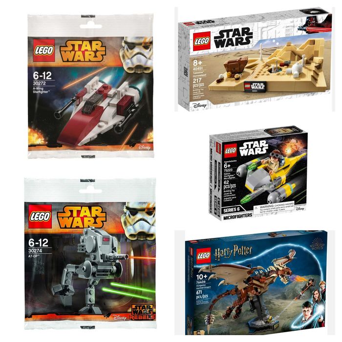 Lego Star Wars Harry Potter 30272, 30274, 40451, 75223, 76406 noi