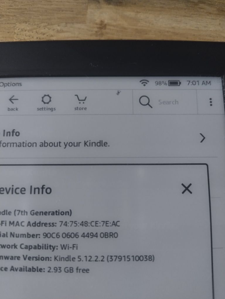 Kindle 7th generation електронен четец
