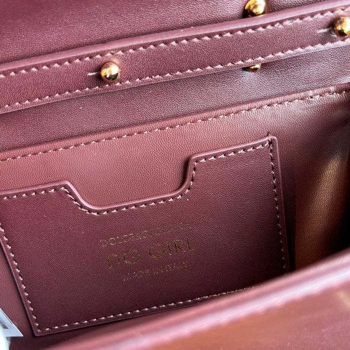 Geanta Dolce Gabbana Girls Mini 18 bordo cm, Premium