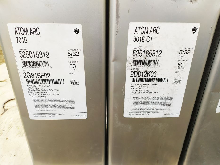 Продаются Электроды и сварная проволка ATOM ARC 7018/8018 C-1.