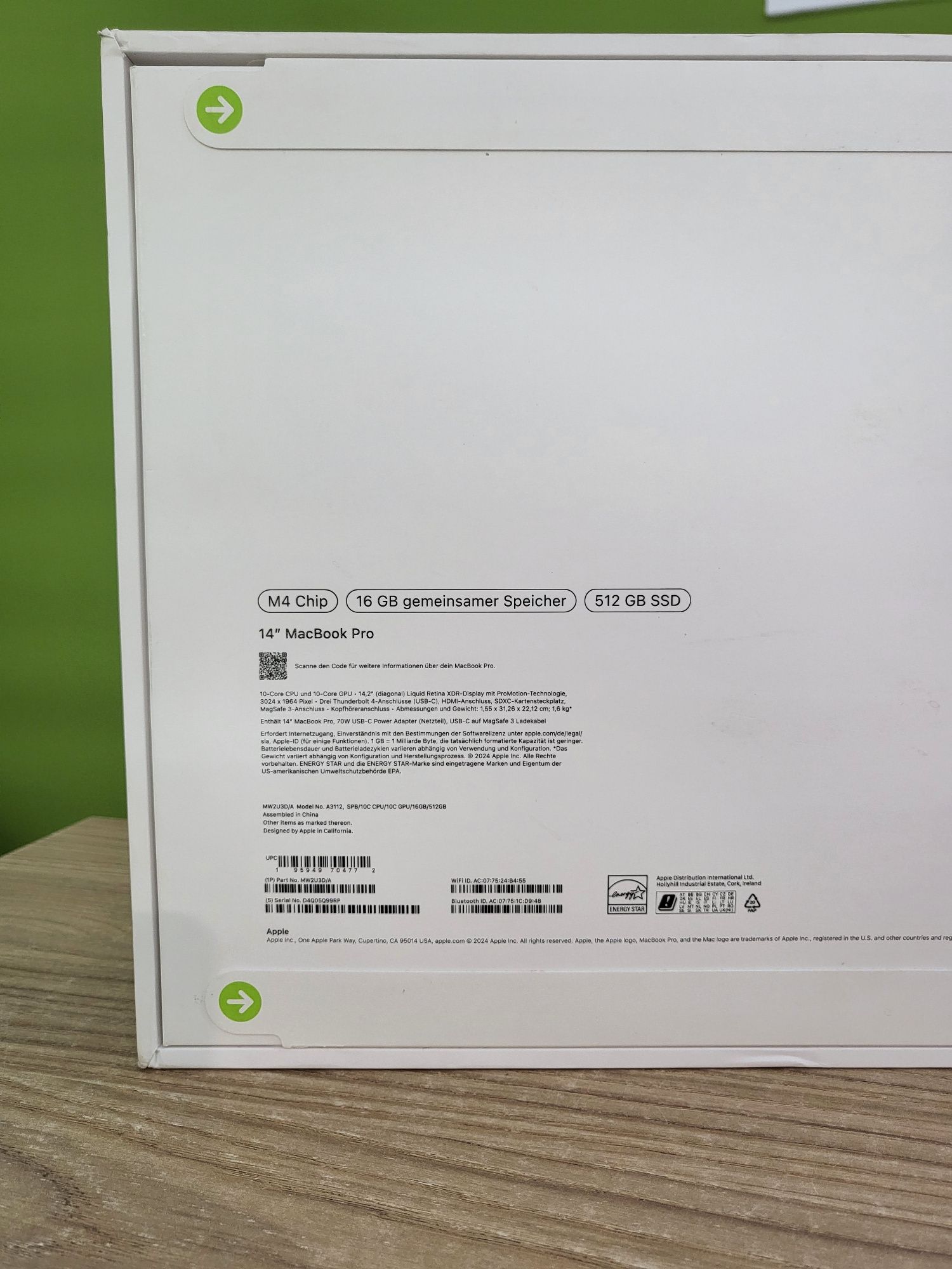 MacBook Pro 14" , 512 gb 16 ram M4 SPB Sigilat