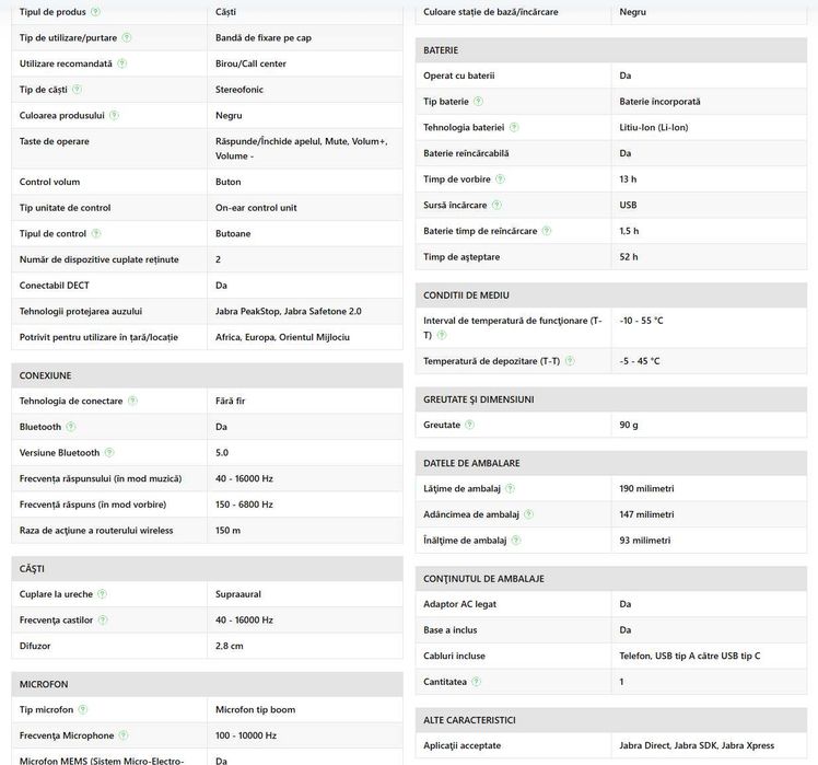 Casti Jabra Engage 75 Wireless & Bt noi in cutie