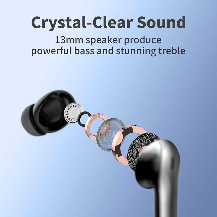 Casti wireless x08,Bluetooth 5.3,Microfon HD,24 ore vorbit, LED,Touch