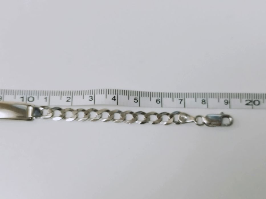 Veche bratara masiva, argint de 925