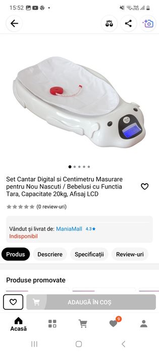 Cântar bebeluși cu muzica și centimetru