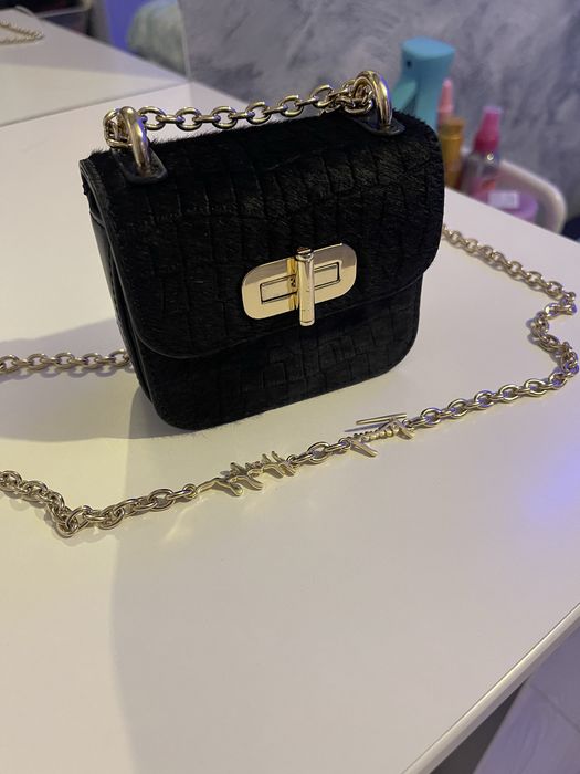 Geanta Tommy Turn Lock Croco-Print Leather Micro Bag