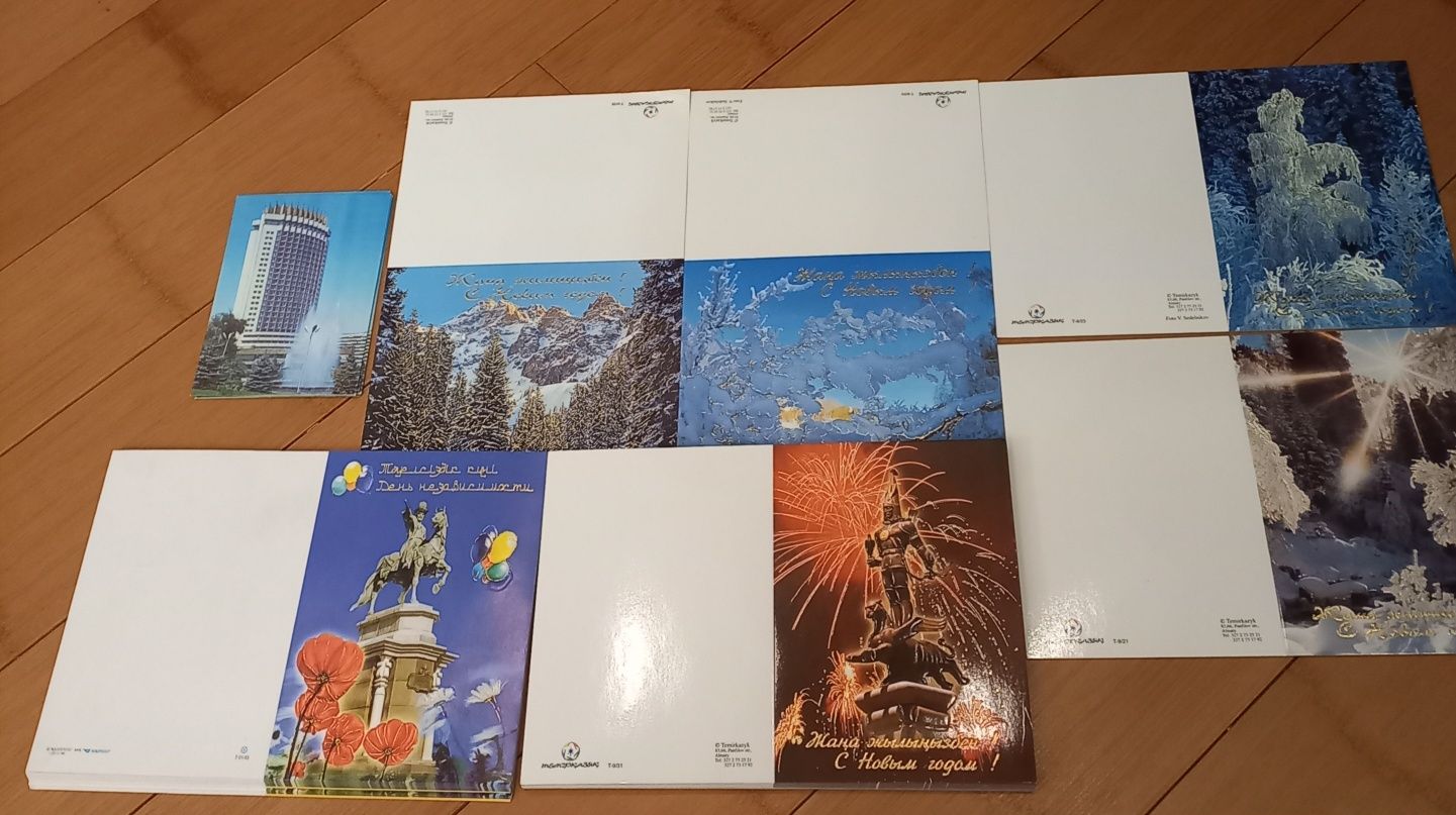 Сувенирные наборы за всё 1000тт открытки Алматы, ландшафты Казахстана