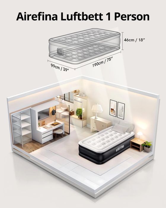 Saltea gonflabila pt 1 pers 46 cm inaltime!