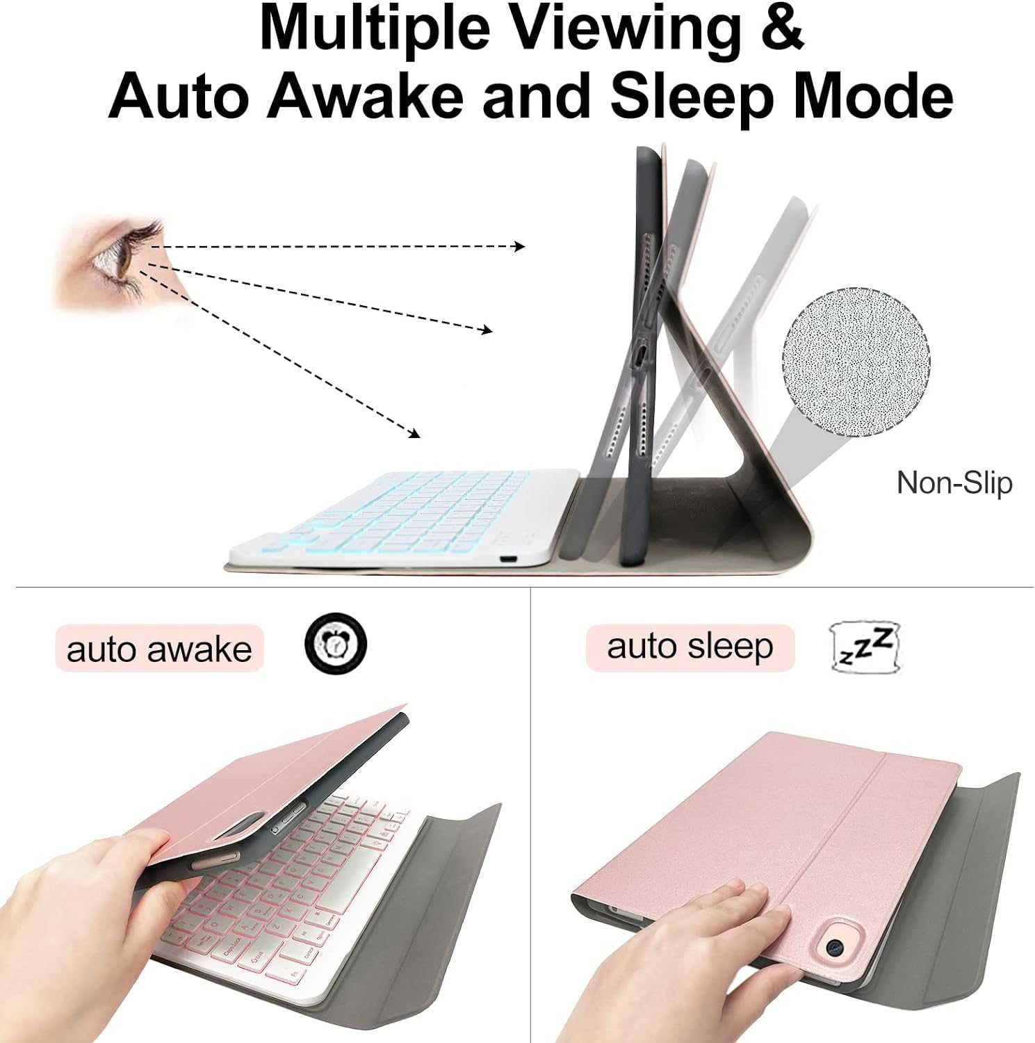 Husă cu tastatură Bluetooth Lachesis iPad 10.2 9-8-7 gen suport stilou