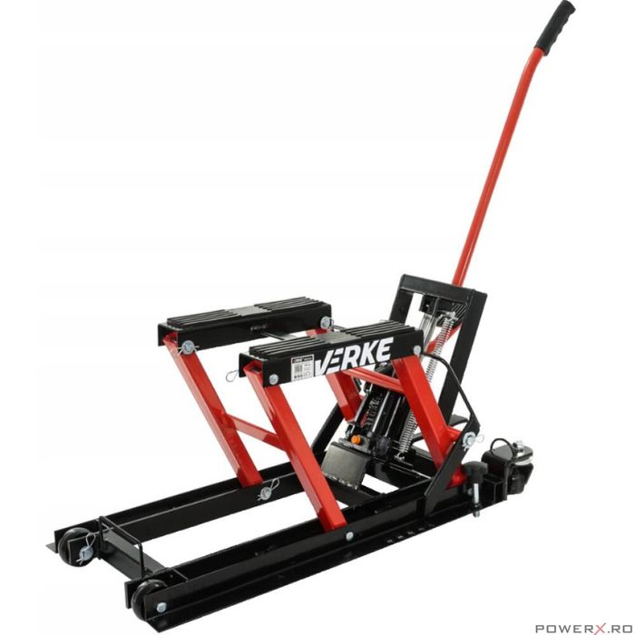 Cric hidraulic pentru motociclete, ATV, cu pedala pentru ridicare,