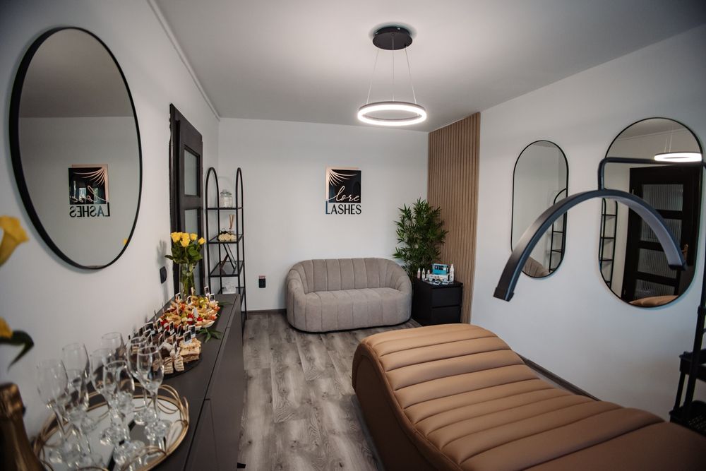 Oglinda rotunda, negru, 80 cm