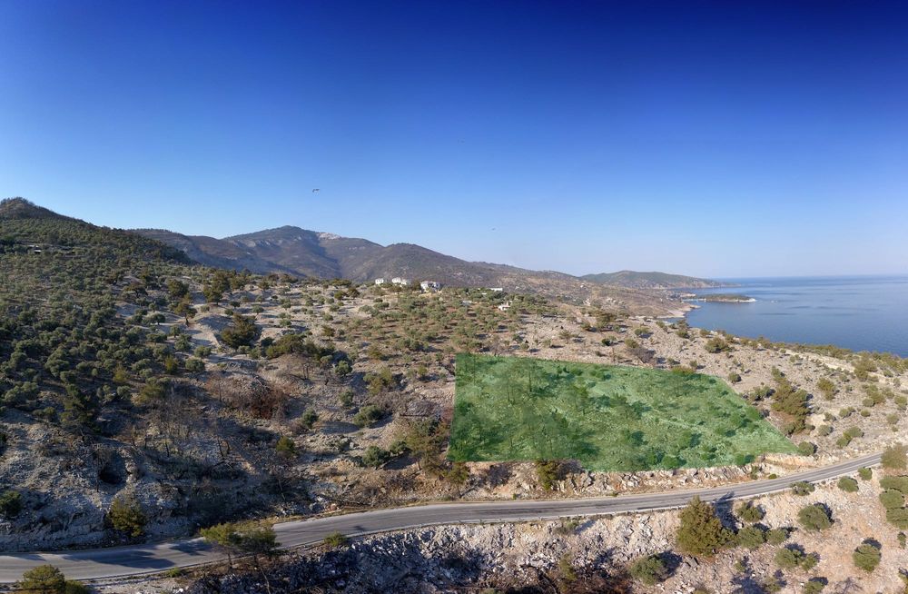 Тимоня, до Алики, о-в Тасос - морски парцел 6 122 кв.м, строи 230 кв.м