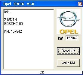 Opel KM tool - Interfata corectie KM EDC 16