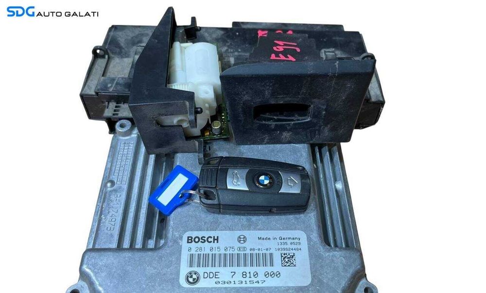 Kit Pornire ECU Calculator Motor Cititor Blocator Chei Cheie Imobilizator BMW Seria 1 E87 E82 2.0 Diesel N47 2004 - 2013 Cod 7810000 0281015075 [LS0019] [LS0020]