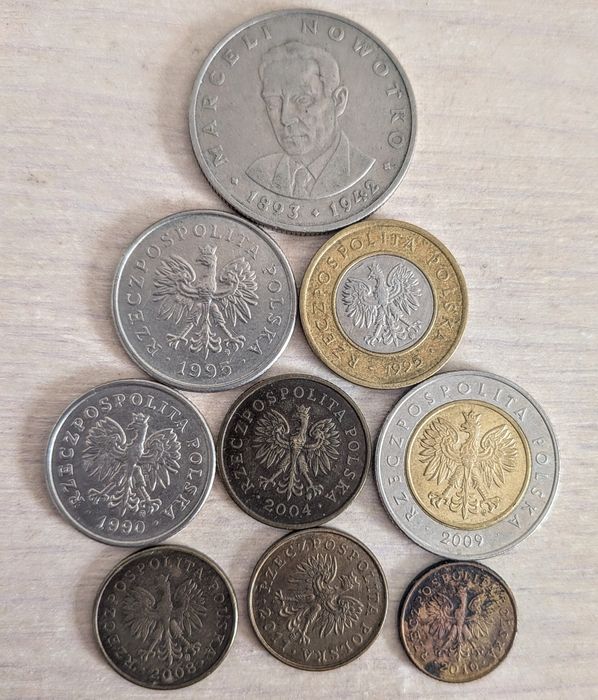 Lot Monede vechi de colecție Polonia Zloți și Groszy (1976+)