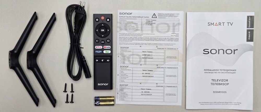 Телевизор 32 Sonor смарт- андроид. Овозли бошқарув