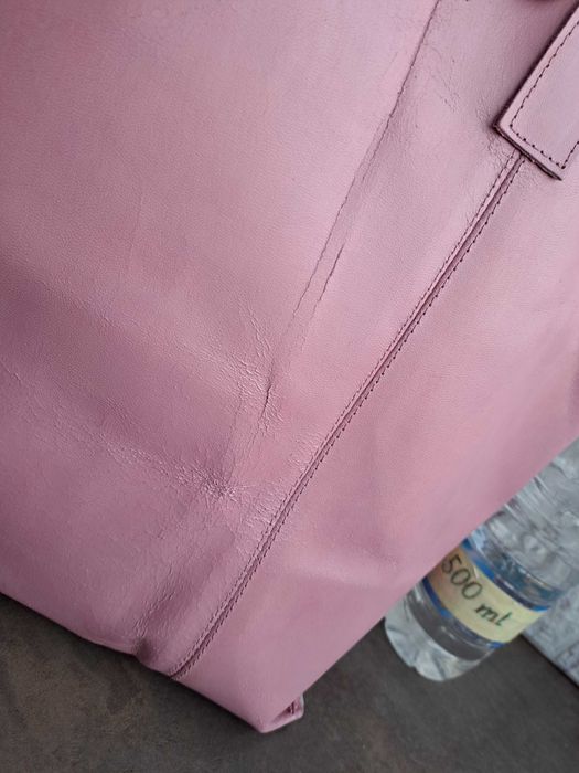 дамска чанта,розова кожена торба-естествена кожа