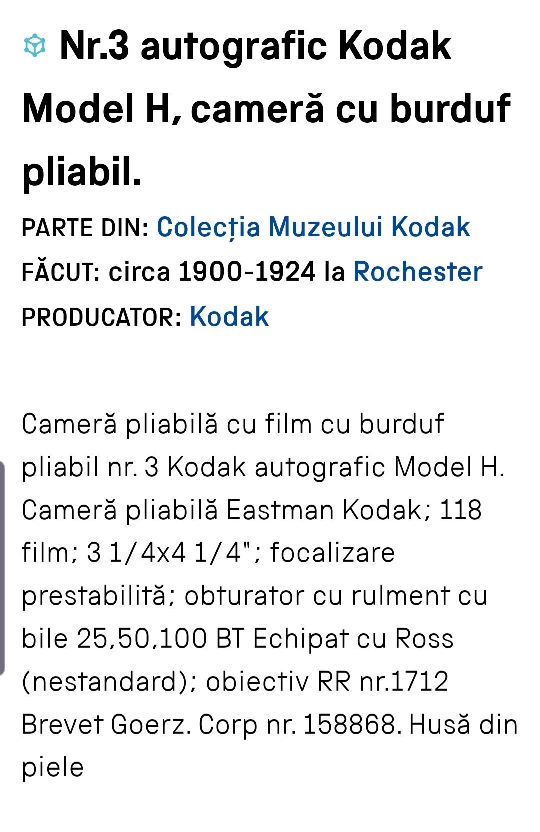 Aparat foto Kodak 1904-1909
