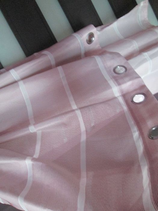 perdea cu dungi mov/alb