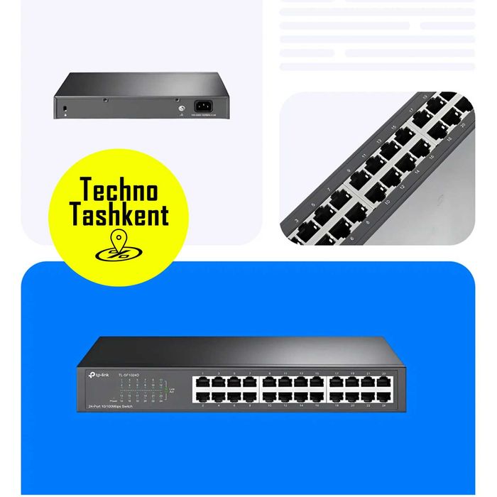 24 портовый мегабитный настольный коммутатор Tp-Link TL-SF1024D, свитч
