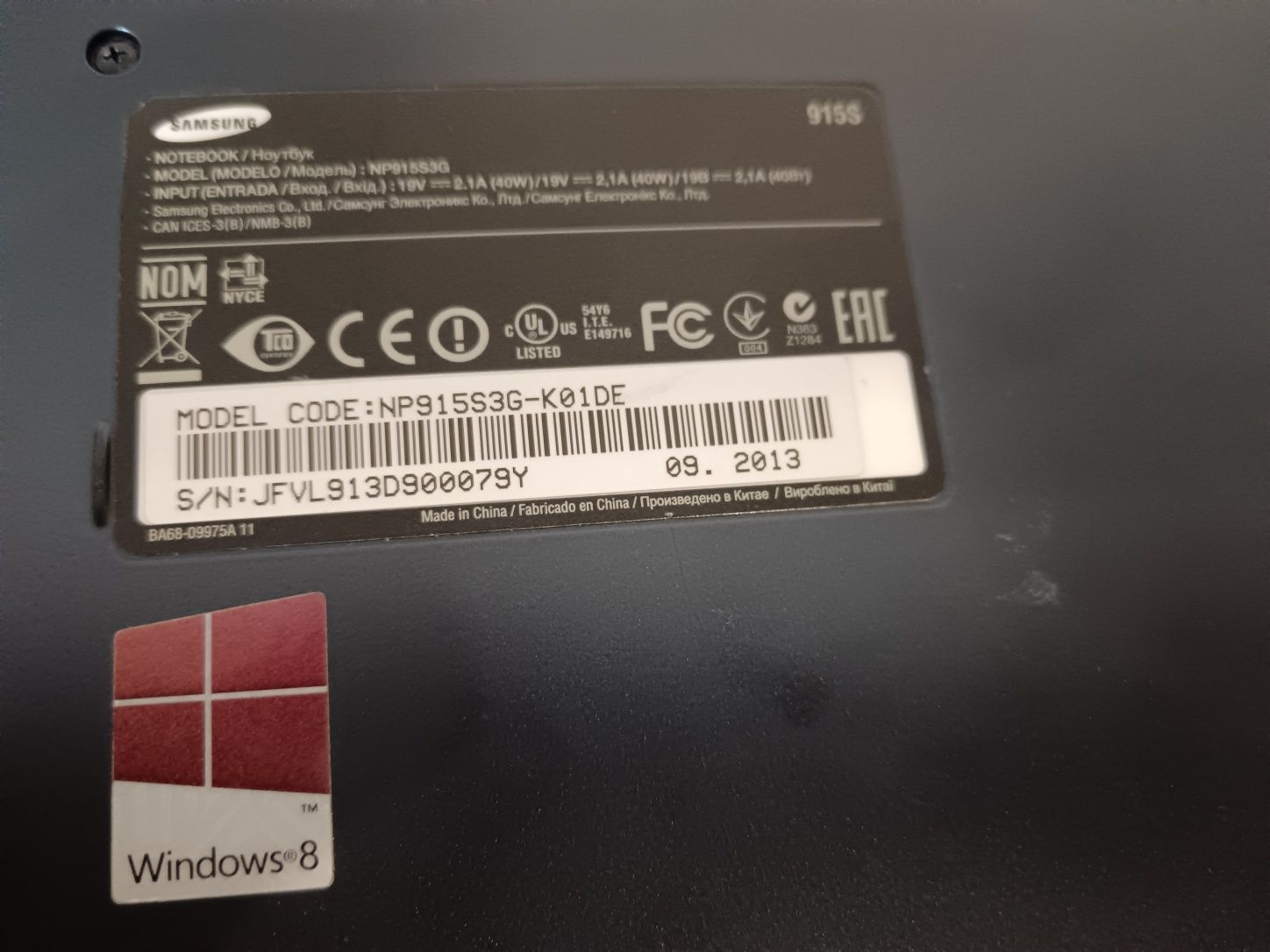 Samsung laptop np915s3g