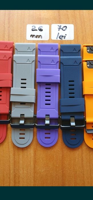 Brățări Garmin  Fenix 8, 7, 6, 5, 3. Metal silicon piele.