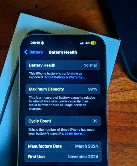 IPHONE 15 PRO, in garantie, stare impecabila ca nou, baterie 99%