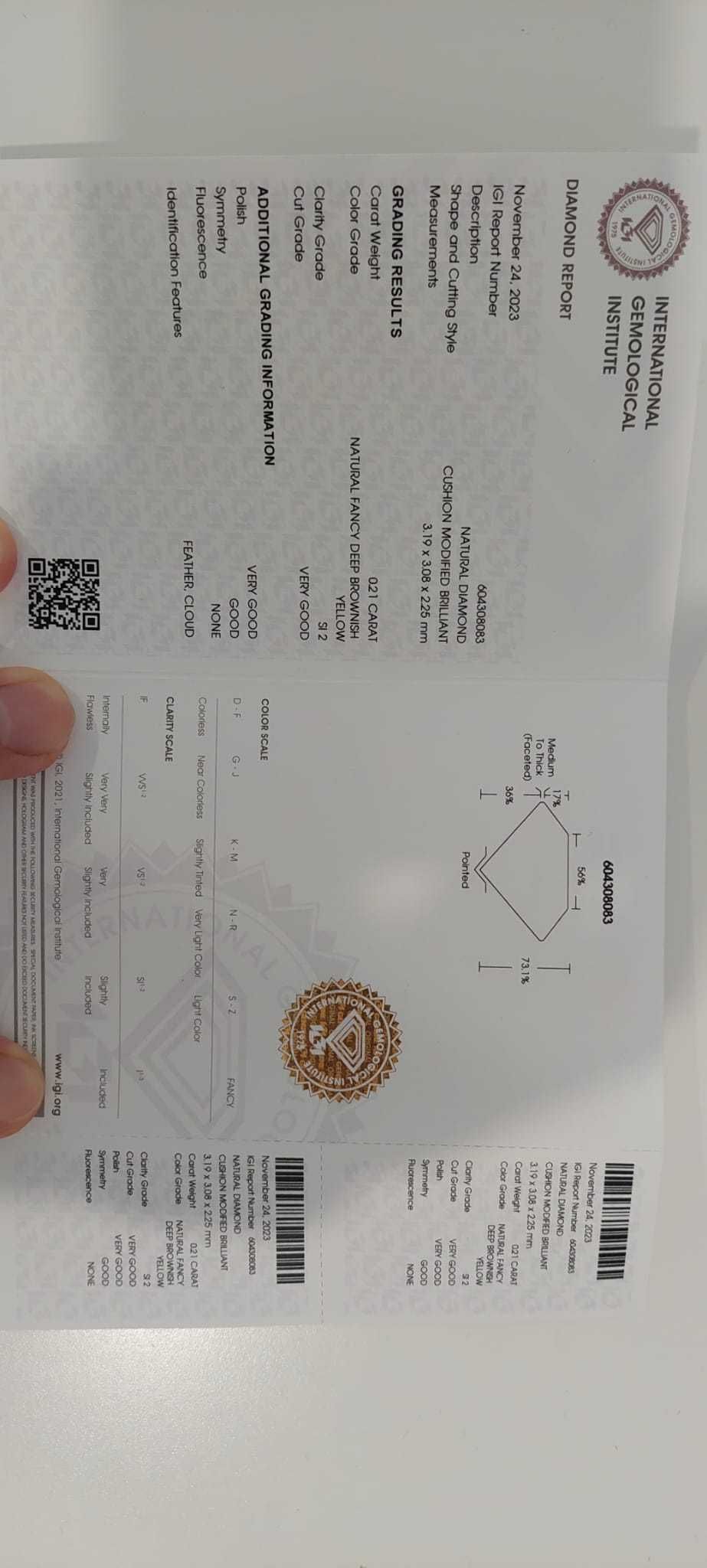 Diamante naturale - certificate IGI