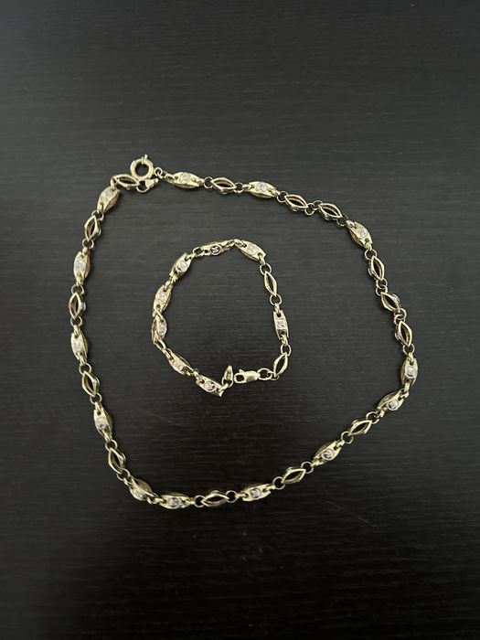 Lant de aur 14K model Lv