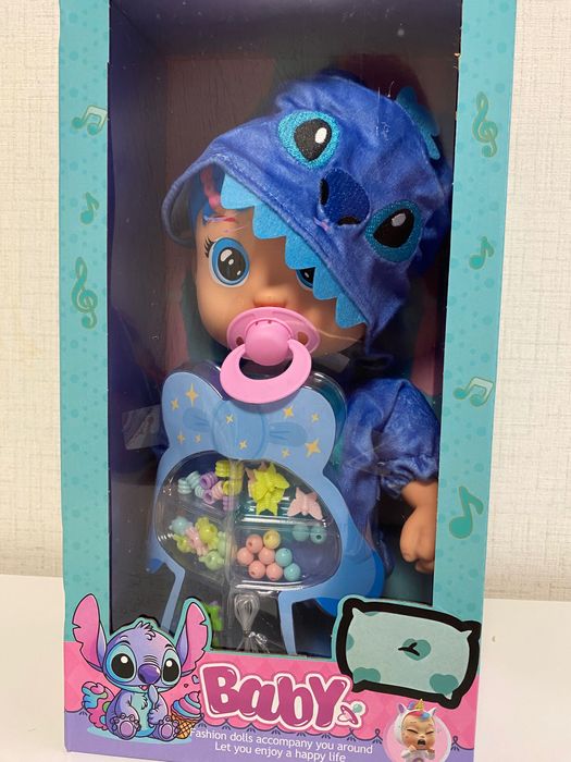 Ходещо и плачещо бебе кукла Стич,мъниста за гривна, Cry babies, Stitch