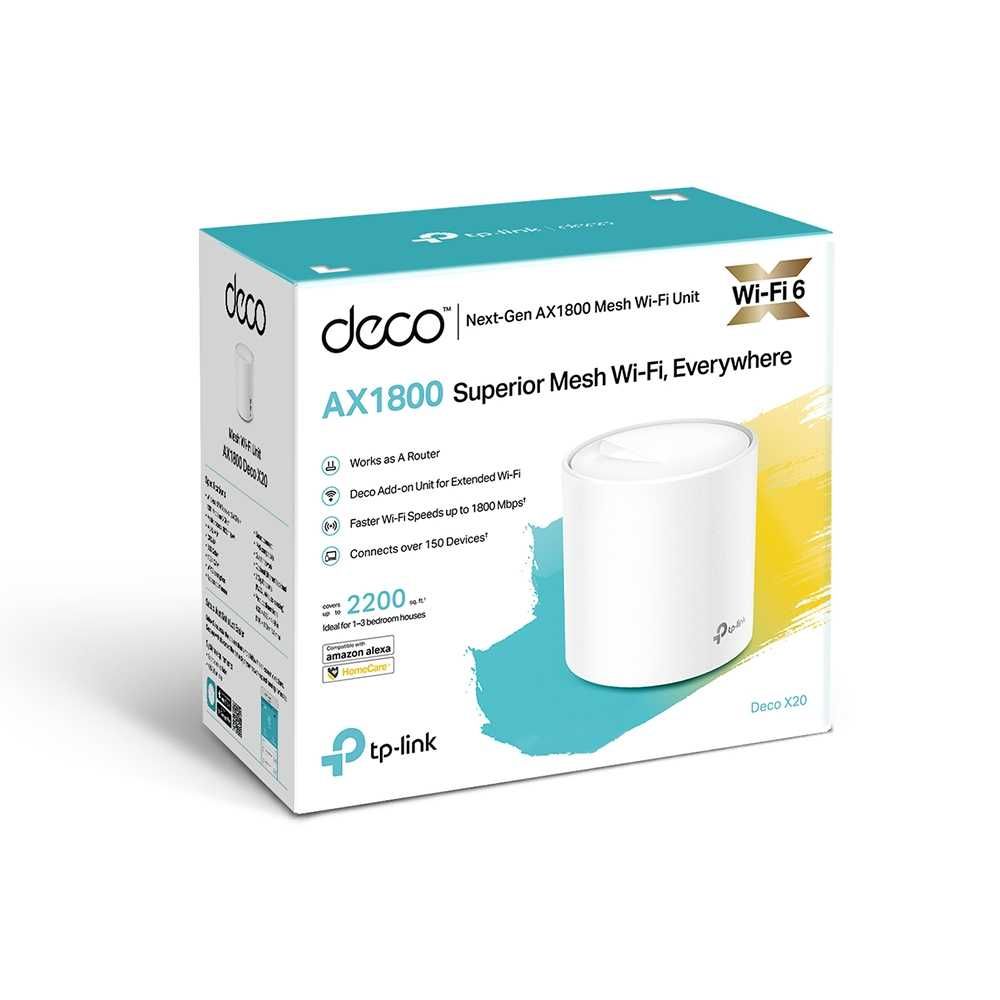 Wi-Fi роутер TP-Link  	Deco X20(1-pack) AX1800